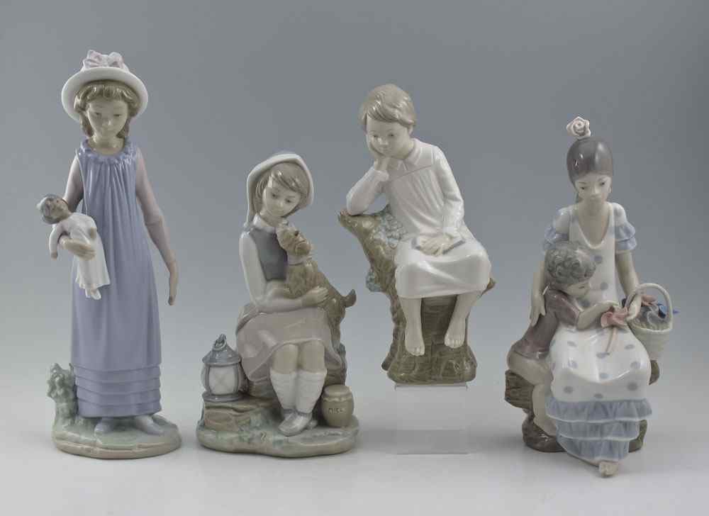 Appraisal: LLADRO PORCELAIN FIGURINES BELINDA WITH HER DOLL Vincente Martinez designer