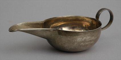 Appraisal: AMERICAN PRESENTATION SILVER PAP BOAT BY J H CONNOR Impressed