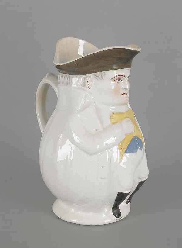 Appraisal: Alfred Evans Philadelphia Pennsylvania ceramic pitcher of Napoleon th c