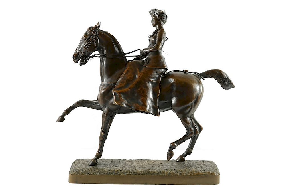 Appraisal: Comte Henri Geoffroy de Ruille Bronze Sculpture Comte Henri Geoffroy