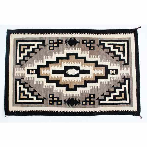 Appraisal: Zonnie Marie Klohn Navajo Two Grey Hills Weaving woven with