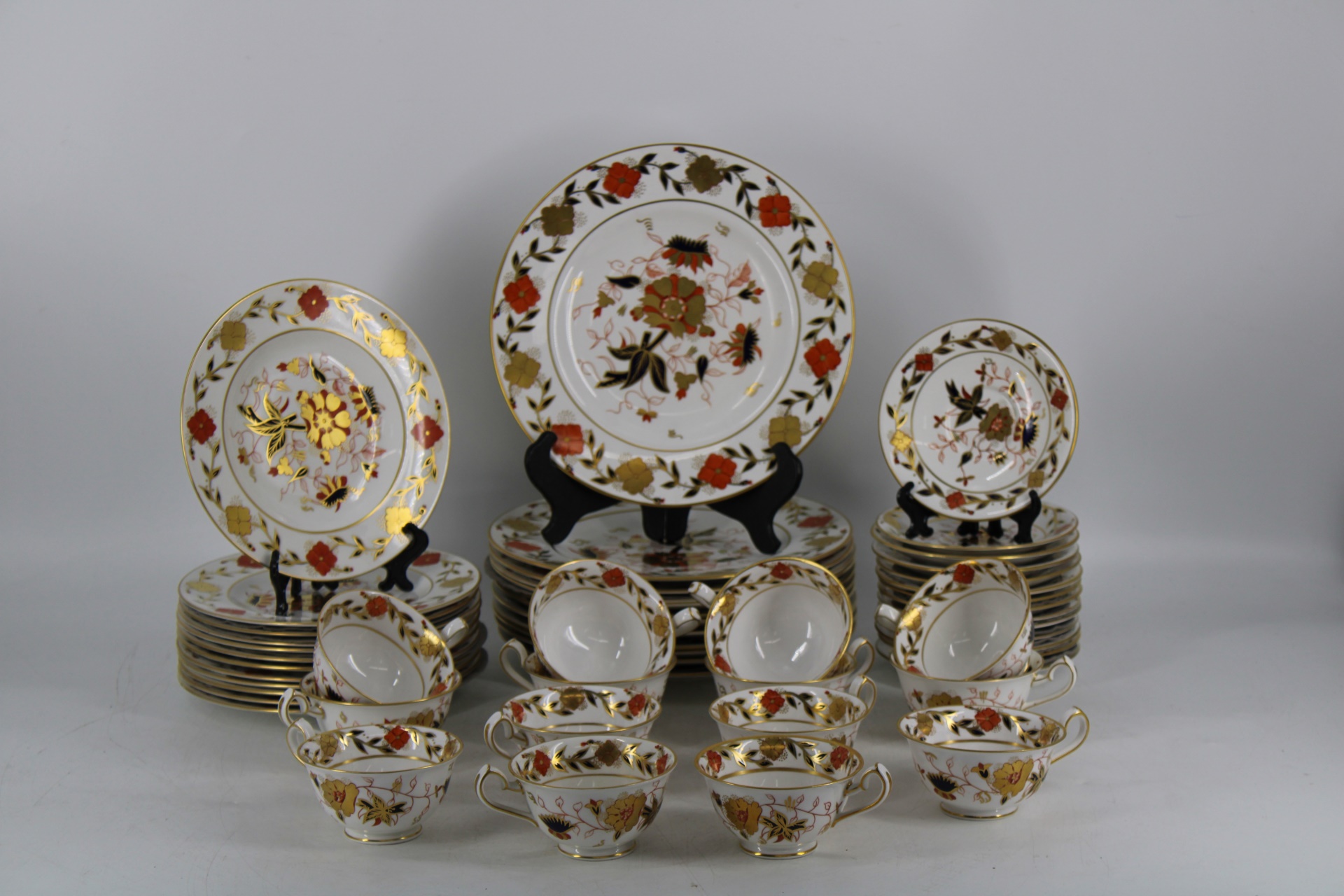 Appraisal: ROYAL CROWN DERBY ASIAN ROSE DUESBURY SET pcs of Royal