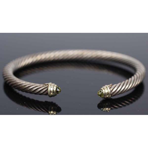 Appraisal: David Yurman sterling silver and K gold mm twist cable