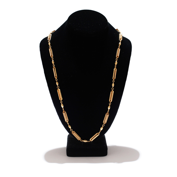 Appraisal: Gold K dimensional chain link necklace g Approx long