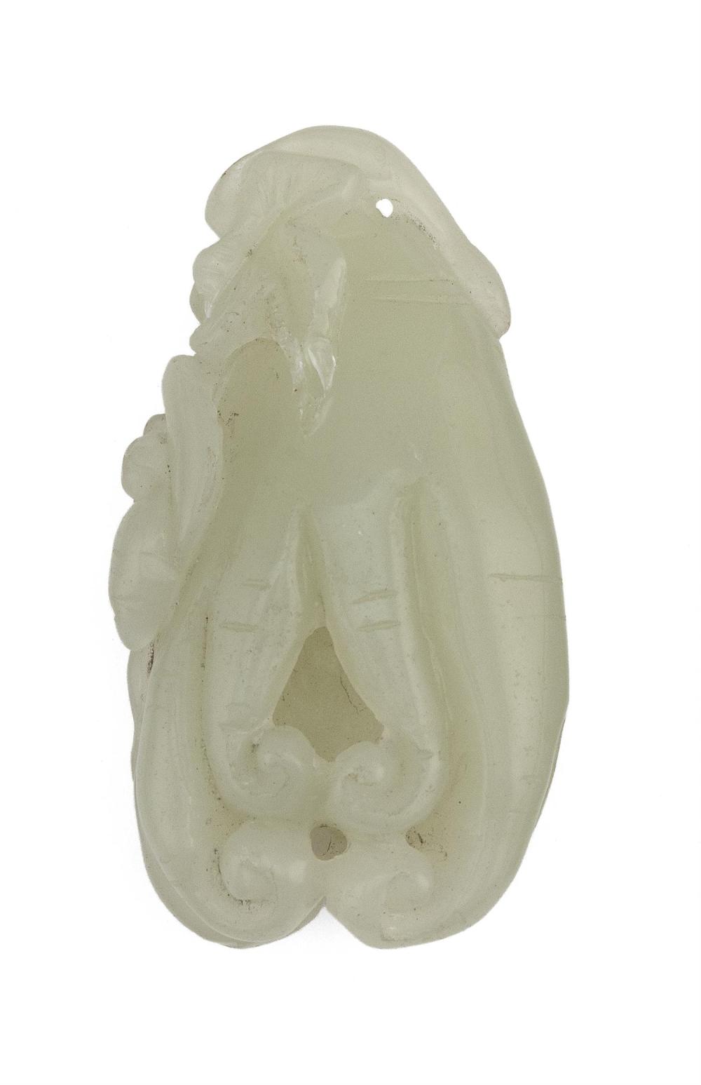 Appraisal: CHINESE PALE CELADON JADE CARVING OF A BUDDHA'S HAND FRUIT