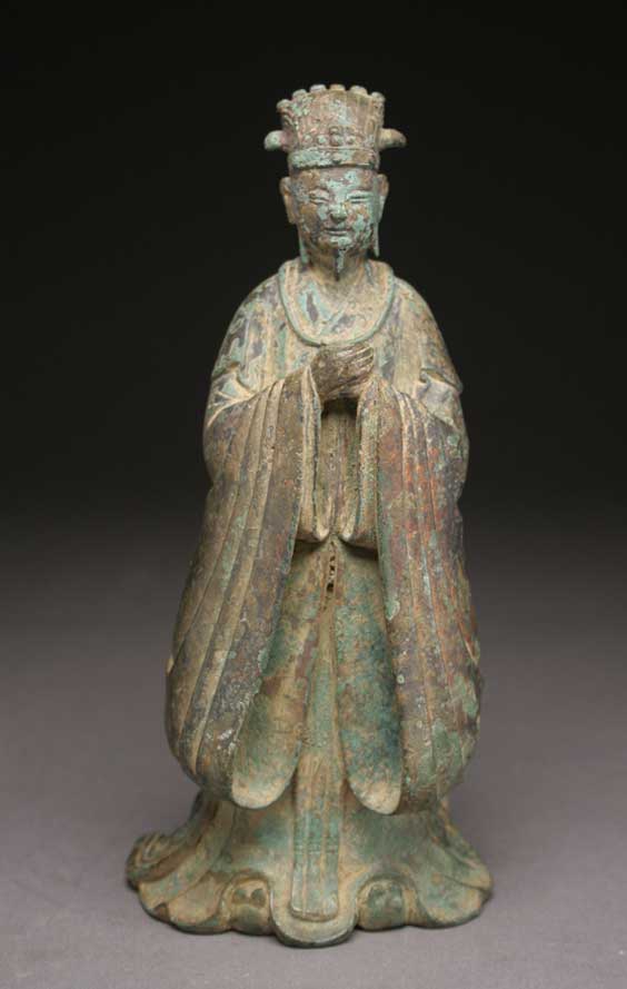 Appraisal: ANTIQUE CHINESE BRONZE FIGURE Antique and well cast Chinese bronze