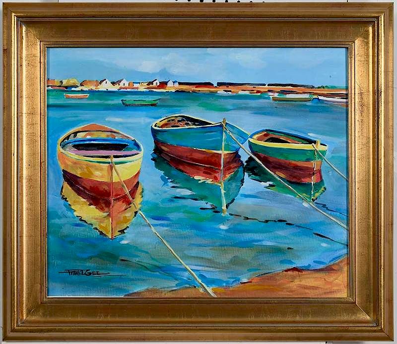 Appraisal: Frank Gee Tennessee th st century Aruba Boats signed lower