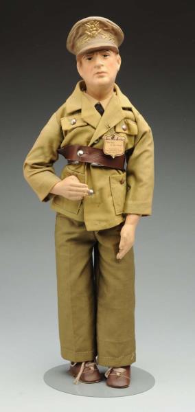 Appraisal: Impressive General MacArthur Character Doll All composition portrait doll of