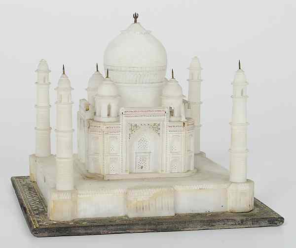 Appraisal: Hardstone Taj Mahal Model Indian A painted and carved hardstone