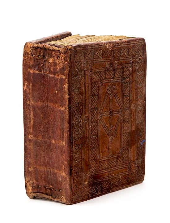 Appraisal: BINDING Coptic Bible hand-written in Ge'ez on Vellum BINDING Coptic