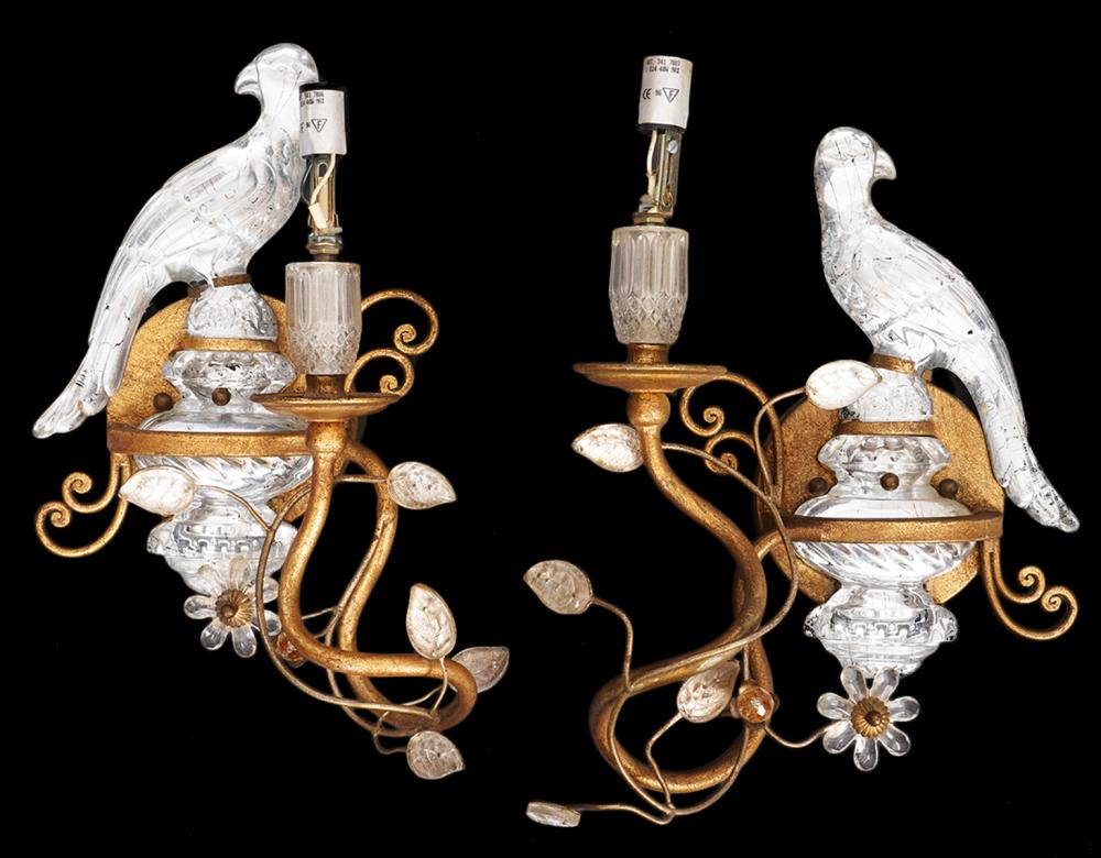 Appraisal: PR BAGUES STYLE SCONCES WALL SCONCESPair of bagues style wall