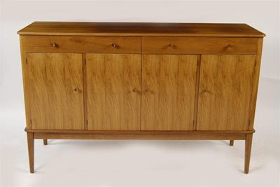 Appraisal: A Gordon Russell ltd teak side board two drawers above