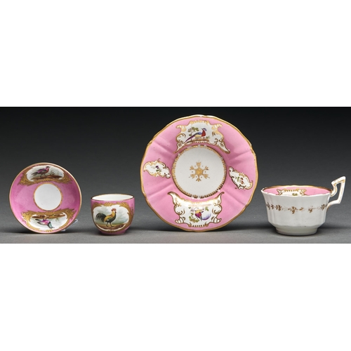 Appraisal: A Staffordshire pink ground bone china tea cup and saucer