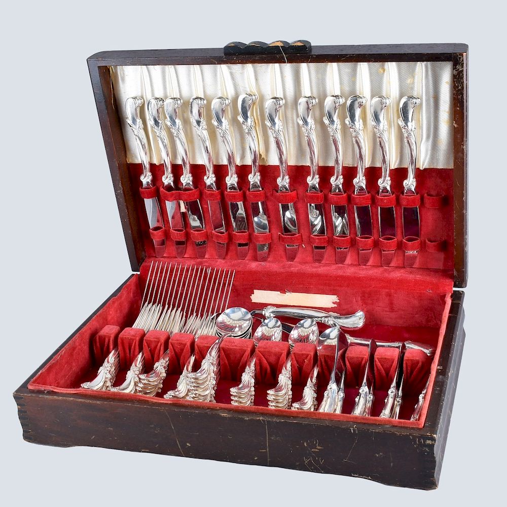 Appraisal: Wallace Waltz Of Spring Silver Flatware Eighty Four Piece Set