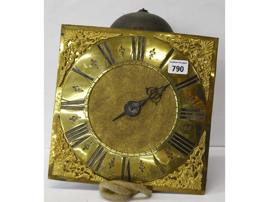 Appraisal: Thirty hour birdcage movement the square brass dial signed Peter