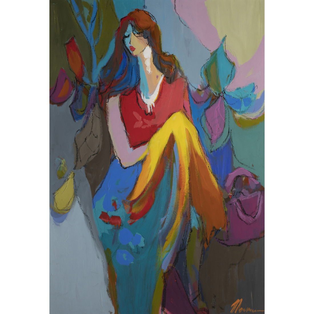 Appraisal: PAINTING ISAAC MAIMON Isaac Maimon Israeli b Untitled Seated Woman