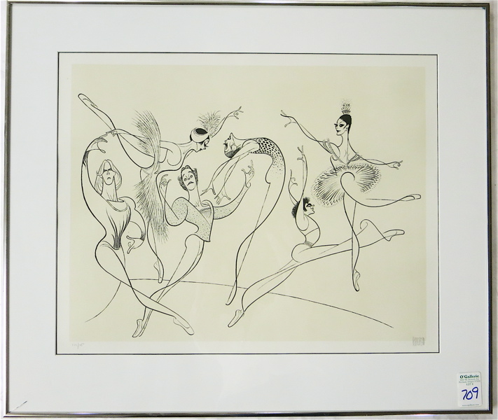 Appraisal: AL HIRSCHFELD LITHOGRAPH New York Missouri - American Ballet featuring