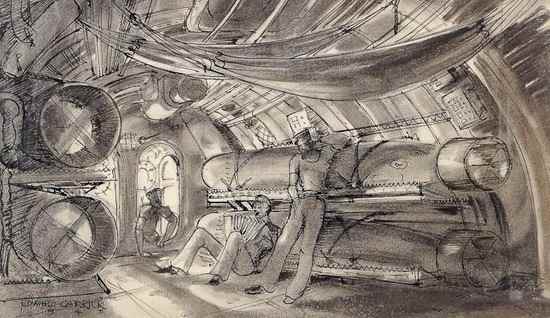 Appraisal: Craig Edward Anthony aka Edward Carrick Wartime submarine interior pen