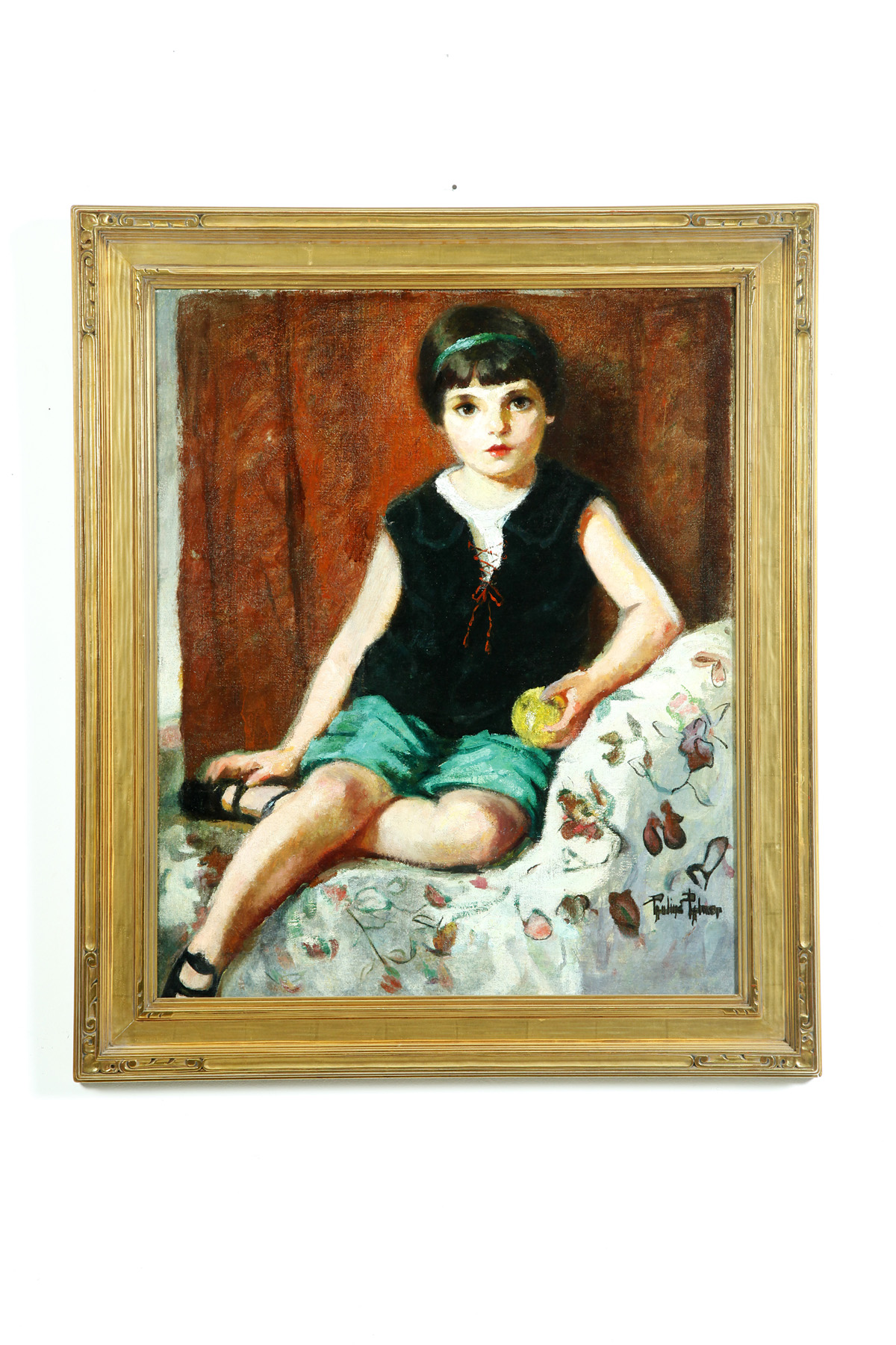 Appraisal: PORTRAIT OF A GIRL BY PAULINE PALMER ILLINOIS - Oil