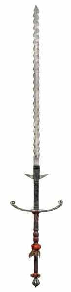 Appraisal: -Handed Processional Sword Circa German Flambe blade with medial ridge