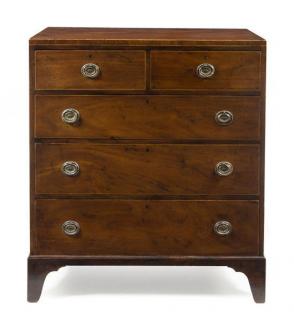 Appraisal: A George III Mahogany Chest of Drawers early th century