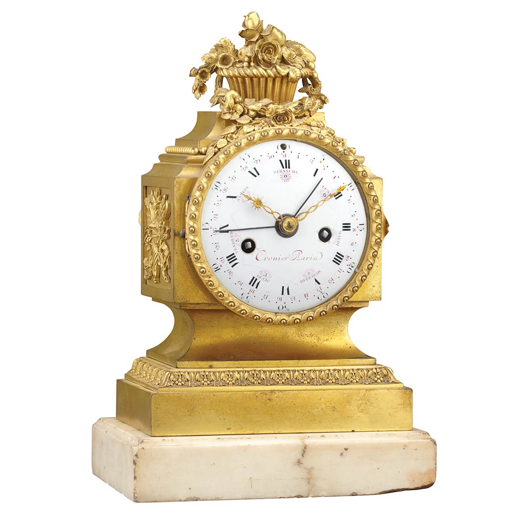 Appraisal: Louis XVI Gilt-Bronze Bracket Clock Late th century The inch