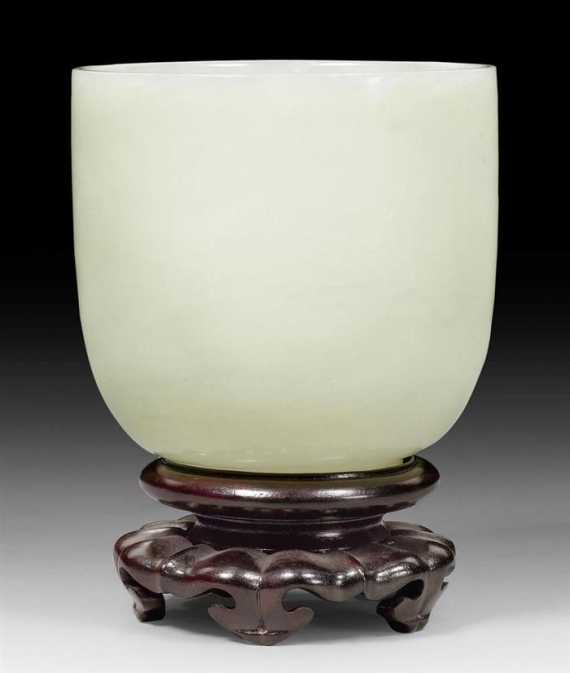 Appraisal: PALE GREEN CUP China th ct Height cm diameter cm