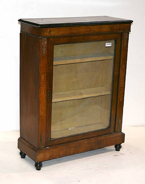 Appraisal: A pair of Edwardian inlaid walnut bookcases late th early