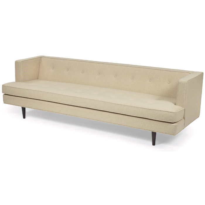 Appraisal: Edward Wormley sofa by Dunbar s even-arm form with tufted