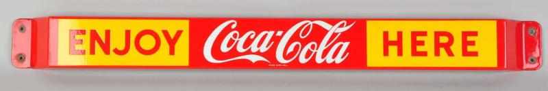 Appraisal: Porcelain Coca-Cola Door Push s Clean and bright with almost