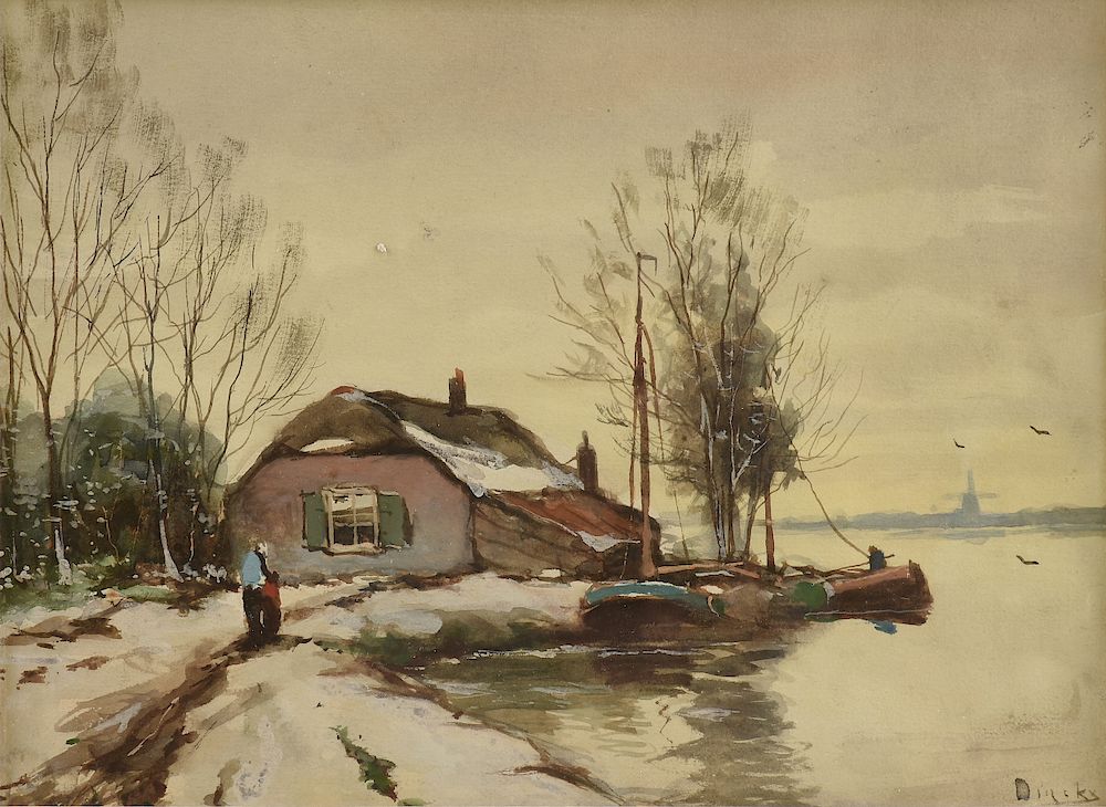 Appraisal: ANTON BERNARDUS DIRCKX Dutch - A PAINTING Winter in Kralingse