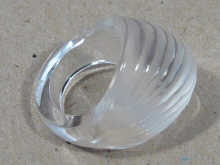 Appraisal: A glass ring signed Lalique