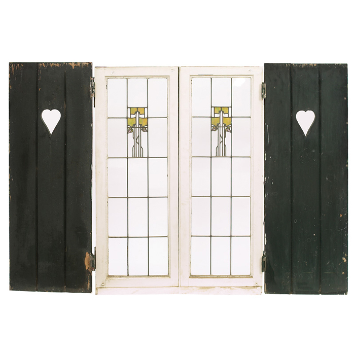 Appraisal: George Washington Maher windows pair from a bathroom of the