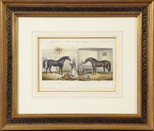 Appraisal: British School th Century Pure Arabian and The Godolphin Barb