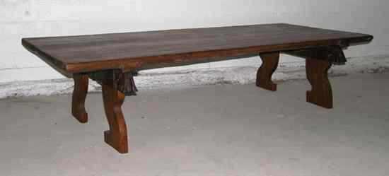 Appraisal: A South Indian Kerala Namboodiri Teak and Fruitwood Low Table