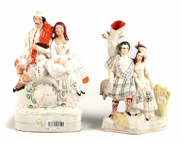 Appraisal: A group of two Victorian Staffordshire figures height of tallest