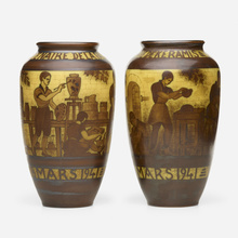 Appraisal: Charles Catteau for Boch Fr res Keramis Large vases pair