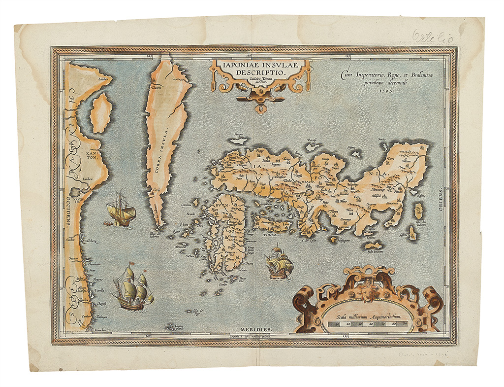 Appraisal: ORTELIUS ABRAHAM Iaponiae Insulae Descriptio Ludoico Teisera Auctore Double-page engraved