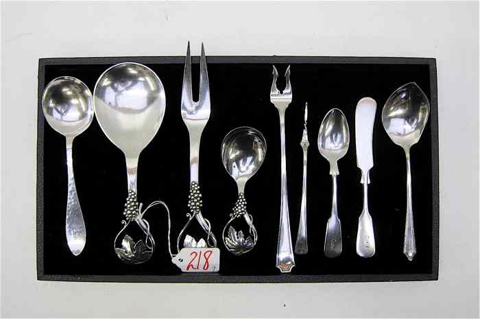 Appraisal: ASSORTED STERLING AND FINE SILVER FLATWARE pieces sterling including soup