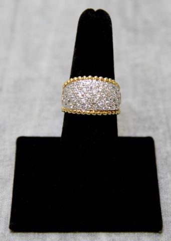 Appraisal: JEWELRY Melee Diamond and kt Gold Ring Total aprox weight