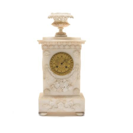 Appraisal: Louis Philippe Alabaster and Gilt-Bronze Mantel Clock Estimate -