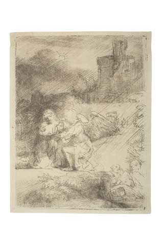 Appraisal: REMBRANDT VAN RIJN The Agony in the Garden Etching counter