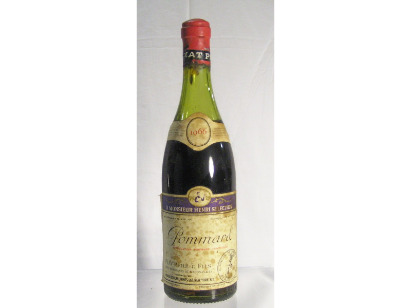 Appraisal: Pommard Pere Fils Vintage - ml bottle Level below cork