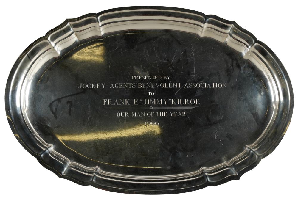 Appraisal: REED BARTON STERLING PRESENTATION TRAY'Newport' pattern with maker's mark further