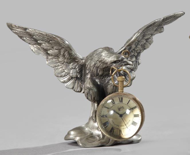 Appraisal: Achille Gamba Pewter Watch Stand in the form of a