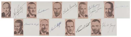 Appraisal: Gemini Astronauts Group of nine cards each depicting one of