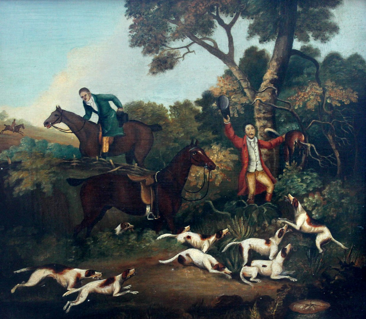 Appraisal: Circle of Richard Westall Hunting scenes a set of four