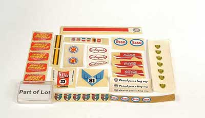 Appraisal: A large quantity of original decals and stickers which include