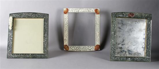 Appraisal: A Collection of Six Carved Jade Frames Exterior height of