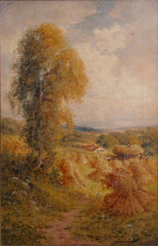 Appraisal: Victorian Harvest Landscape by Harry Pennell Wye Kent Pennell Harry